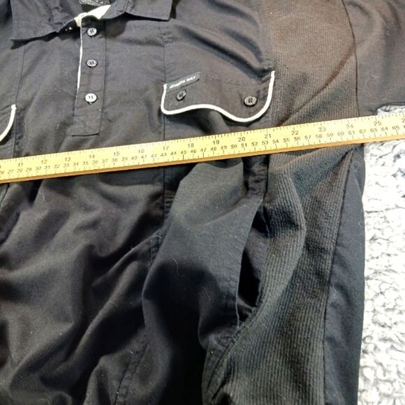 Members Only 1/2 Button Up Banded Hem Pullover Shirt 4 Pockets Logo VNT. Men's L - Picture 9 of 13